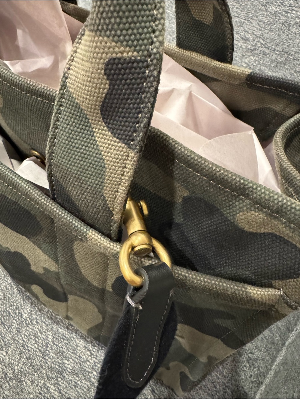 Coach Camo Mini Tote in Green and Black - Picture 6 of 8